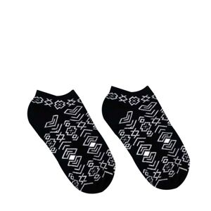 HESTY Veselé ponožky HESTY - Čičmany členkové čierne 39-42